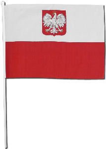 Chorągiewka Polska Godło  20 x 28 cm